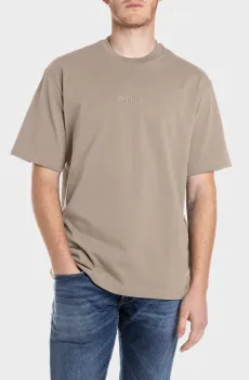 Мужская бежевая футболка Бежевый S Replay M3017 .000.23804