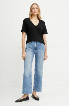 Льняная футболка BOSS Orange C_Ela_1