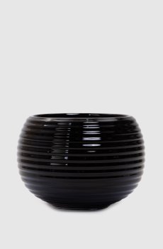 Черное кашпо