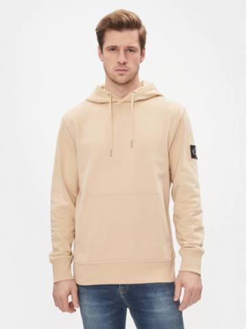 Calvin Klein Jeans Світшот Badge Hoodie J30J323430 Бежевий Regular Fit Calvin Klein Jeans Світшот Badge Hoodie J30J323430 Бежевий Regular Fit