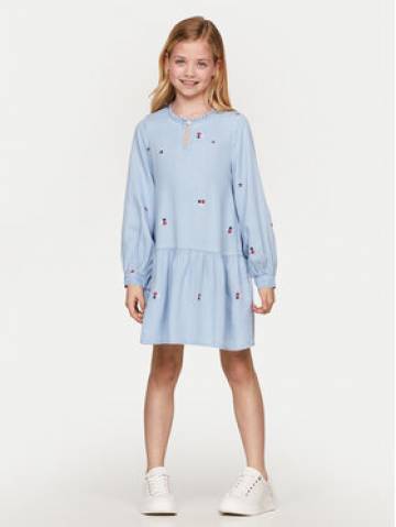 Tommy Hilfiger Повсякденна сукня KG0KG08104 Голубий Regular Fit Tommy Hilfiger Повсякденна сукня KG0KG08104 Голубий Regular Fit
