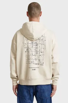 Мужское белое худи Back Белый XL G-Star RAW D28865,E124