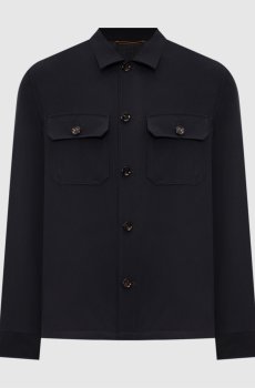 Синяя рубашка KENDAL с шерстью