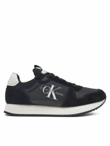 Calvin Klein Jeans Снікерcи Runner Sock Laceup Ny-Lth W YW0YW00840 Чорний Calvin Klein Jeans Снікерcи Runner Sock Laceup Ny-Lth W YW0YW00840 Чорний