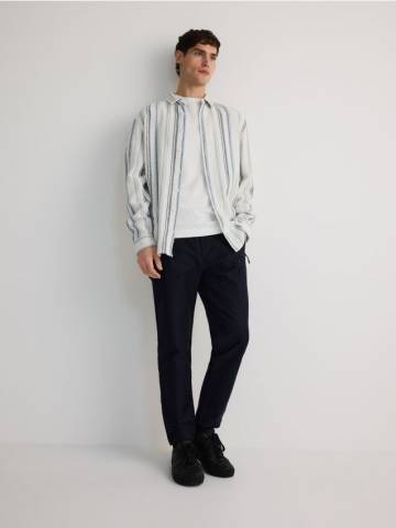 Reserved - Штани джоггери з ліоцелю - темно-синій - 5490L-59X Reserved - Штани джоггери з ліоцелю - темно-синій - 5490L-59X