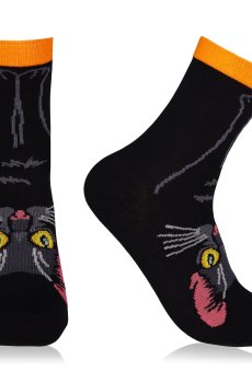 Носки женские AmiGA Черный кот, размер 23-25