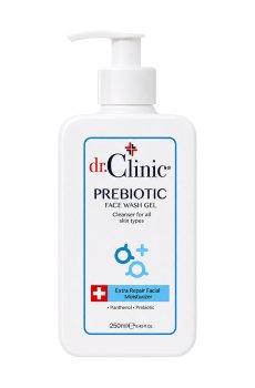 Пребиотический гель для умывания Dr.Clinic Prebiotic Face Wash Gel для всех типов кожи, с пантенолом, 250 мл