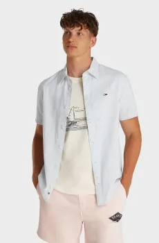 Мужская голубая рубашка REG Голубой M Tommy Jeans DM0DM20894