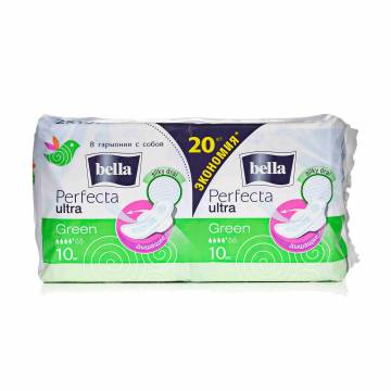 Гигиенические прокладки Bella Perfecta Ultra Green, 10+10 шт Гигиенические прокладки Bella Perfecta Ultra Green, 10+10 шт