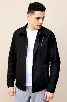 Мужская черная куртка-рубашка  DV-111-black