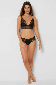 Женский черный бюстгальтер с мягкой треугольной чашкой INDOMPTEE Черный 80C Etam 6543545