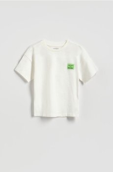 Reserved - Бавовняна футболка - кремовий - 031IY-01X