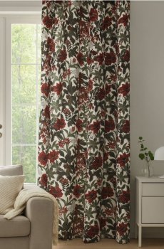Штора з квітковим візерунком - різнобарвний