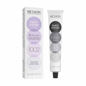 Полуперманентная маска-краситель для волос Revlon Professional Nutri Color Metal-Ice Toning Filters 1002 White Platinum, 100 мл Полуперманентная маска-краситель для волос Revlon Professional Nutri Color Metal-Ice Toning Filters 1002 White Platinum, 100 мл