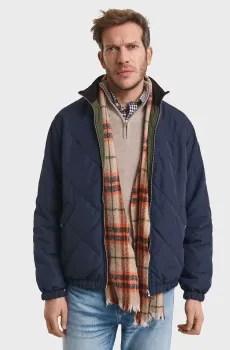 Мужская темно-синяя куртка REVERSIBLE STAND-UP COLLAR Синий M Gant 7006544