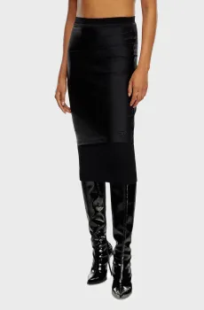 Женская черная шерстяная юбка M-ROSSY GONNA Черный M Diesel A14938 0WFBP