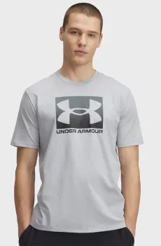 Мужская серая футболка UA M BOXED SPORTS UPDATED SS Серый XXL Under Armour 1386793-011