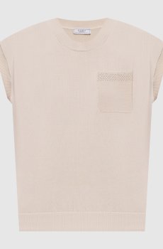 Бежевый топ с цепочкой мониль