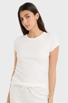 Женская белая футболка JOANI Белый XS Etam 6557841