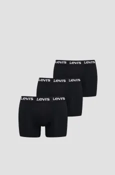 Мужские черные боксеры (3 шт) Черный XL Levi’s® 701236673;001