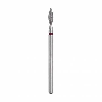 Алмазная насадка для фрезера Vizavi Professional Пламя, красная насечка, 2.5/9 мм