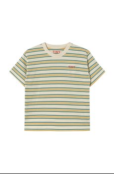 Детская хлопковая футболка Tinycottons STRIPES MULTICOLOR TEE
