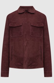 Бордовая замшевая куртка