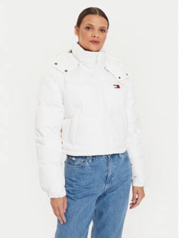 Tommy Jeans Пуховик Alaska DW0DW18609 Білий Cropped Fit Tommy Jeans Пуховик Alaska DW0DW18609 Білий Cropped Fit