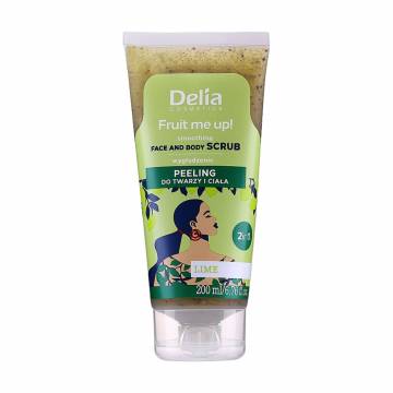 Скраб для лица и тела Delia Cosmetics 2 в 1 Fruit Me Up! Face & Body Scrub с ароматом лайма, 200 мл Скраб для лица и тела Delia Cosmetics 2 в 1 Fruit Me Up! Face & Body Scrub с ароматом лайма, 200 мл