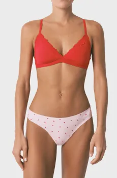 Женские пудровые трусики с узором clean cut Розовый XS womensecret 873952