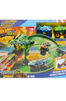 Игровой набор Hot Wheels Monster Trucks Атака огненного дракона, от 4 лет, 32.8*50.9*11 см (JFR06)