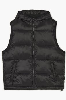 Cropp - Стеганий жилет з капюшоном - чорний
