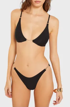 Женские черные трусики от купальника HORSY Черный L Etam 6544590