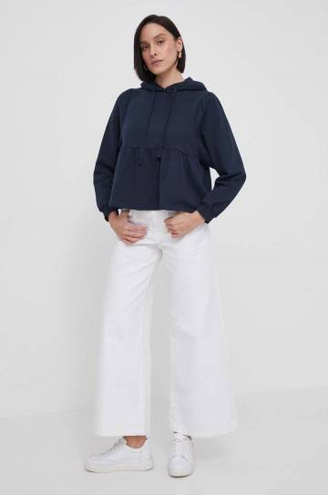Кофта Pepe Jeans JORDAN женская цвет синий с капюшоном однотонная PL581429 Кофта Pepe Jeans JORDAN женская цвет синий с капюшоном однотонная PL581429