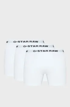Мужские белые боксеры (3 шт) Boxer briefs Белый XXL G-Star RAW D23771,D516