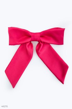 Заколка малиновий шовковий бант