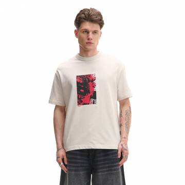 Cropp - Футболка з принтом - нюдовий Cropp - Футболка з принтом - нюдовий