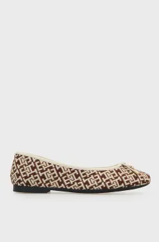 Женские балетки с узором CHARM JACQUARD BALLERINA Разноцветный 36 Tommy Hilfiger FW0FW09504