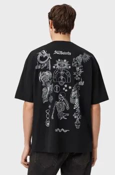 Мужская черная футболка TERRA Черный M AllSaints M023PE