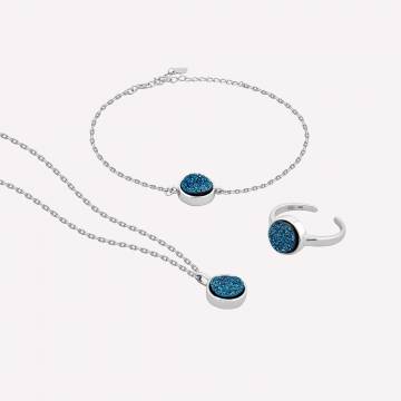 Серебряная подвеска Minimal B-39 15586 (blue dark) Серебряная подвеска Minimal B-39 15586 (blue dark)