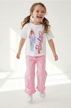 Джинси wide leg Barbie - рожевий