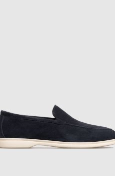 Синие замшевые лоферы
