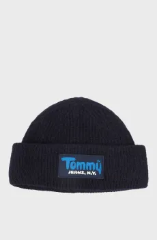 Мужская темно-синяя шапка COLLEGIATE Синий ONESIZE Tommy Jeans AM0AM13675