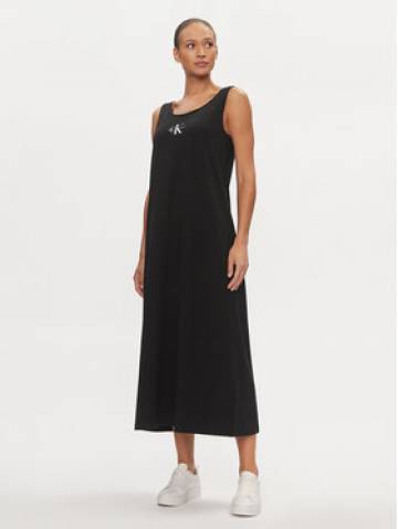 Calvin Klein Jeans Літня сукня Monologo J20J223702 Чорний Loose Fit Calvin Klein Jeans Літня сукня Monologo J20J223702 Чорний Loose Fit
