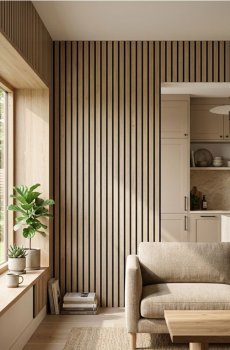 Набір стінових панелей з імітацією дерева 4 pack - бежевий