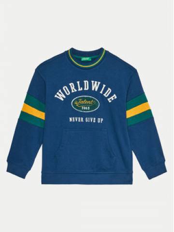United Colors Of Benetton Світшот 32N4C10JF Cиній Regular Fit United Colors Of Benetton Світшот 32N4C10JF Cиній Regular Fit
