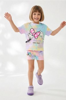 Бавовняна футболка з ефектом tie-dye Minnie Mouse - різнобарвний