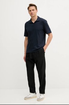 Поло с примесью льна Sisley