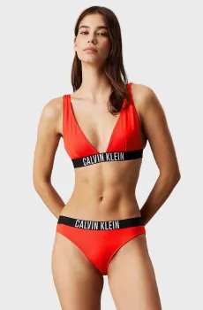 Женский красный лиф от купальника Красный S Calvin Klein KW0KW02832