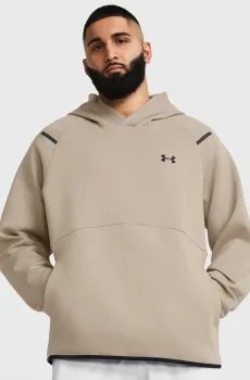 Мужское бежевое худи UA Unstoppable Flc HD Бежевый XL Under Armour 1383042-203